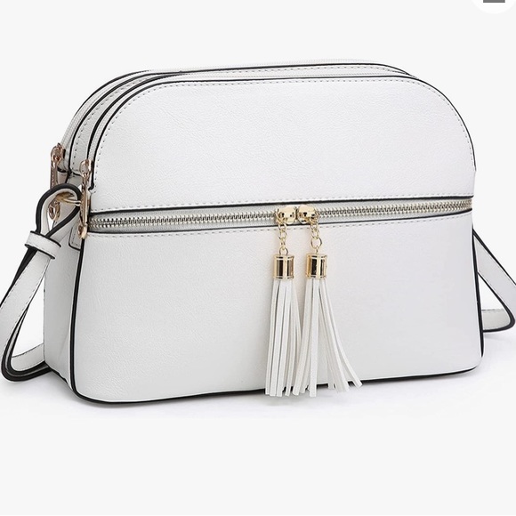 dasein Bags Women Tassel Zipper Pocket Crossbody Shoulder Bag With Multi Pockets Poshmark